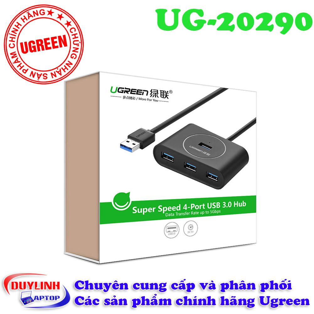 Bộ chia USB 3.0 ra 4 cổng dài 0.3m - Hub USB 3.0 Ugreen 20290