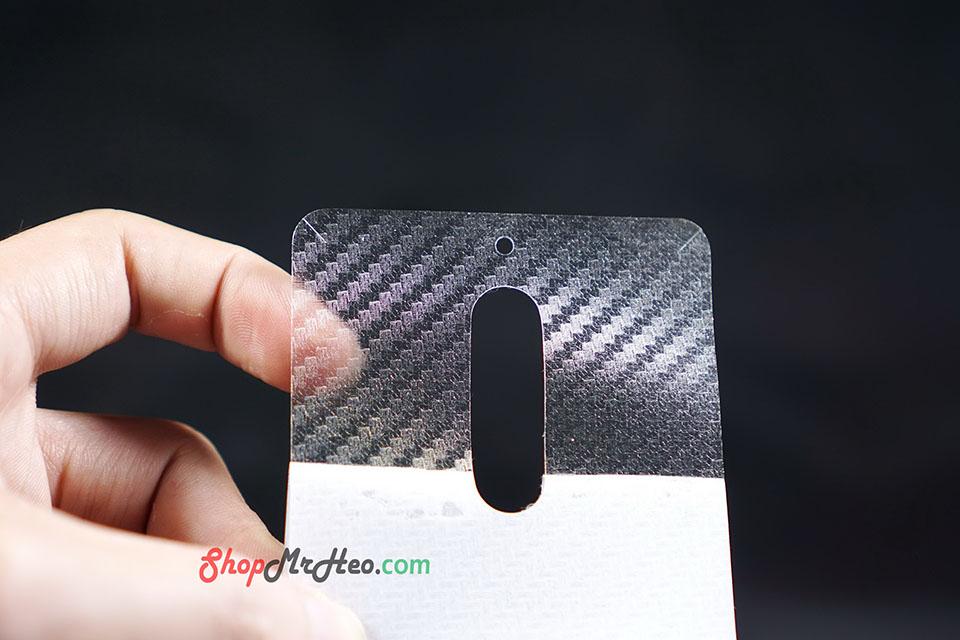 [HCM]Bộ 3 Skin Dán Mặt Sau Lưng Vân 3D Carbon Nokia 5 2016