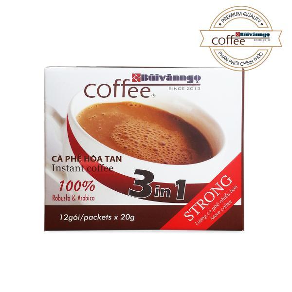 CÀ PHÊ HÒA TAN 3 TRONG 1 BÙI VĂN NGỌ STRONG 20GR (12 GÓI/HỘP)