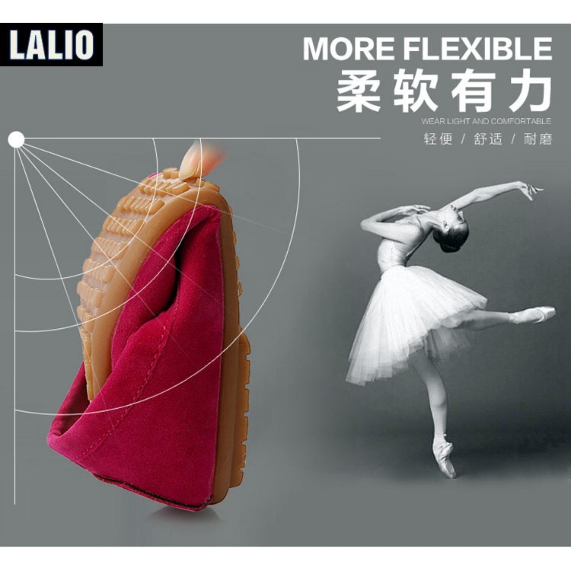 Giày Búp Bê Buộc Dây Lalio LA045 (Vàng)