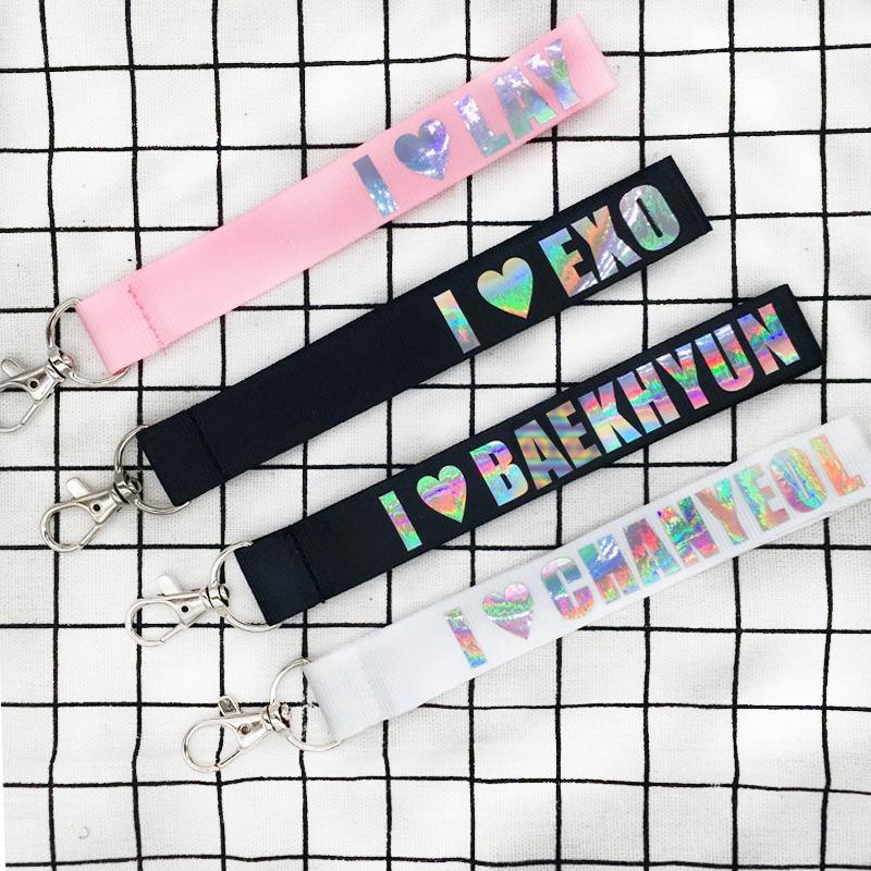 Móc treo chìa khóa, điện thoại phản quang EXO 