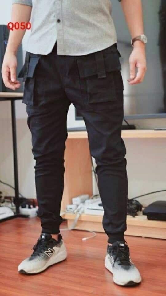 Quần jogger kaki nam túi hộp