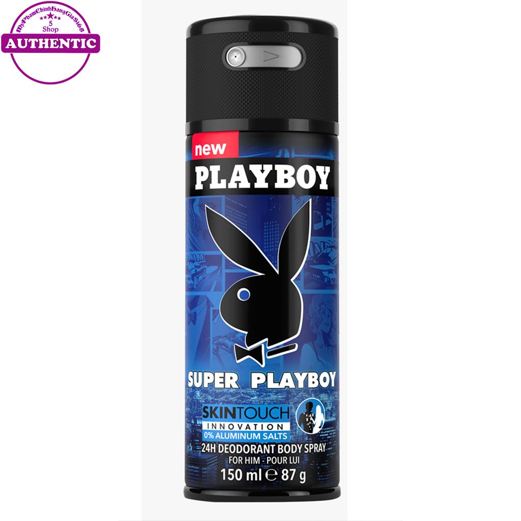 XỊT KHỬ MÙI NAM PLAYBOY 150ML SUPER PLAYBOY