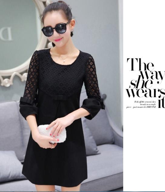 Đầm suông phối ren BEYEU1688 - BY8001