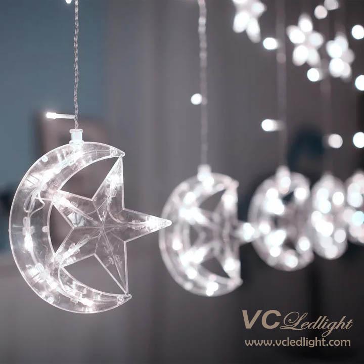 Đèn led rèm trăng sao
