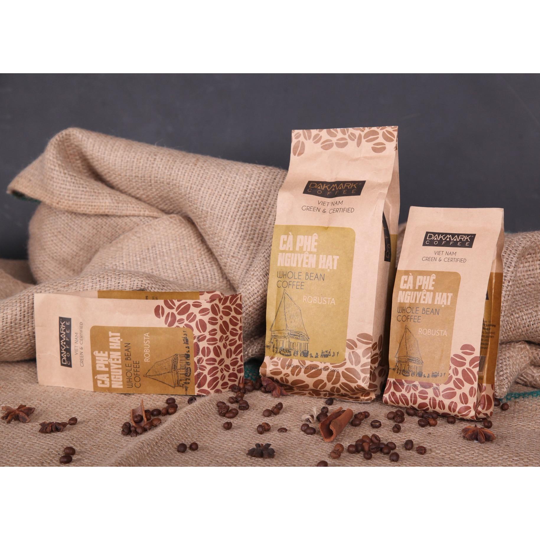 COMBO x2 Cà phê Robusta Nguyên hạt DakMark 200g