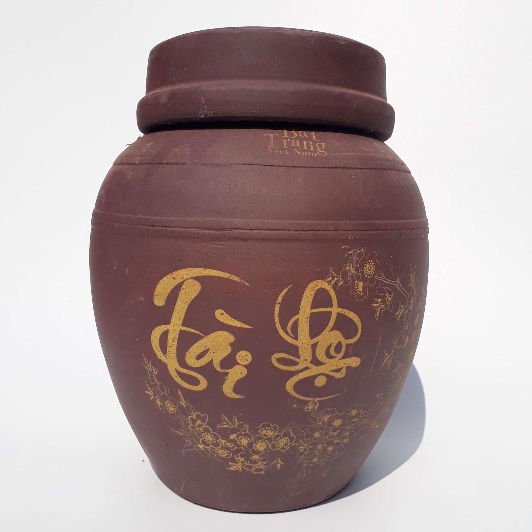 Chum sành Tài Lộc- sứ Bát Tràng (10 lit)