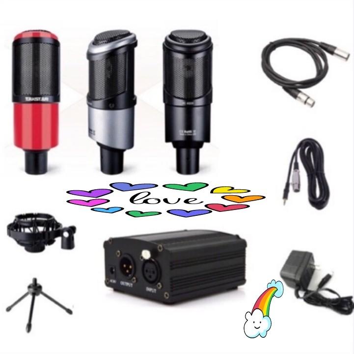 COMBO MIC THU ÂM TAKSTAR K320 VÀ NGUỒN 48v