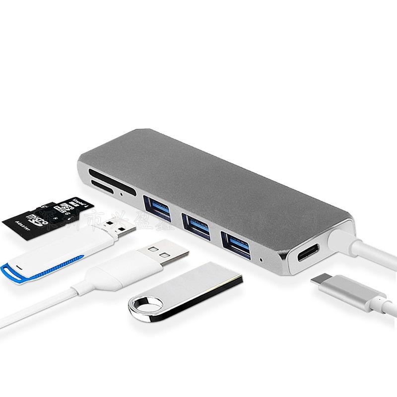 Hub chuyển usd, đọc thẻ nhớ dây type C Macbook
