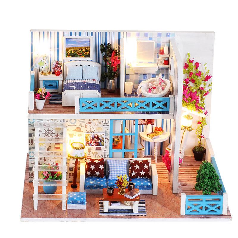 Nhà Búp Bê Barbie bằng gỗ lắp ráp Home Of Helen ( Tặng Mica) Quà tặng sinh nhật, đồ chơi cho bé