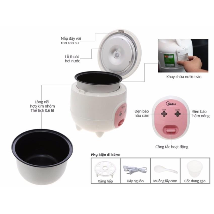 Nồi cơm điện Midea CM06SA - 0.6L