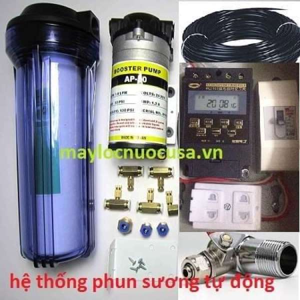 Bộ phun sương tưới lan tự động 5 đầu phun cho diện tích 5m2