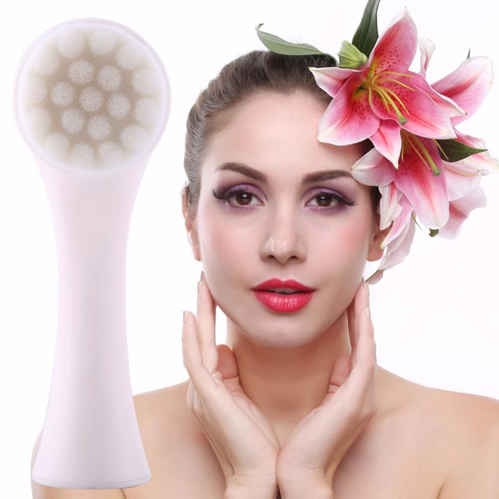 Cọ massage rửa mặt 2 đầu 3D thông minh