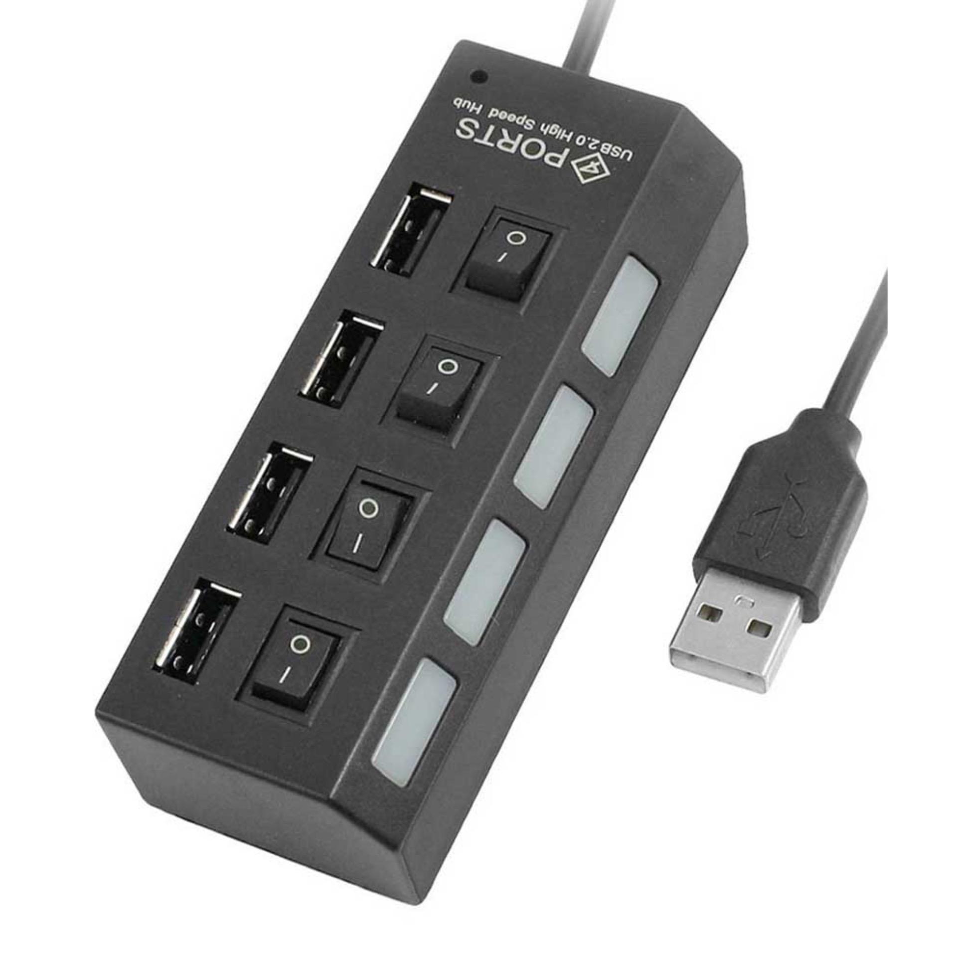 Hub chia cổng USB thành 4 cổng (Đen)
