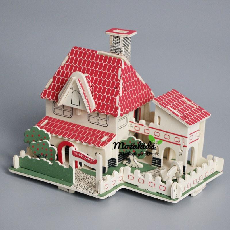 Đồ chơi lắp ráp Mô hình Nhà gỗ California Sunny House