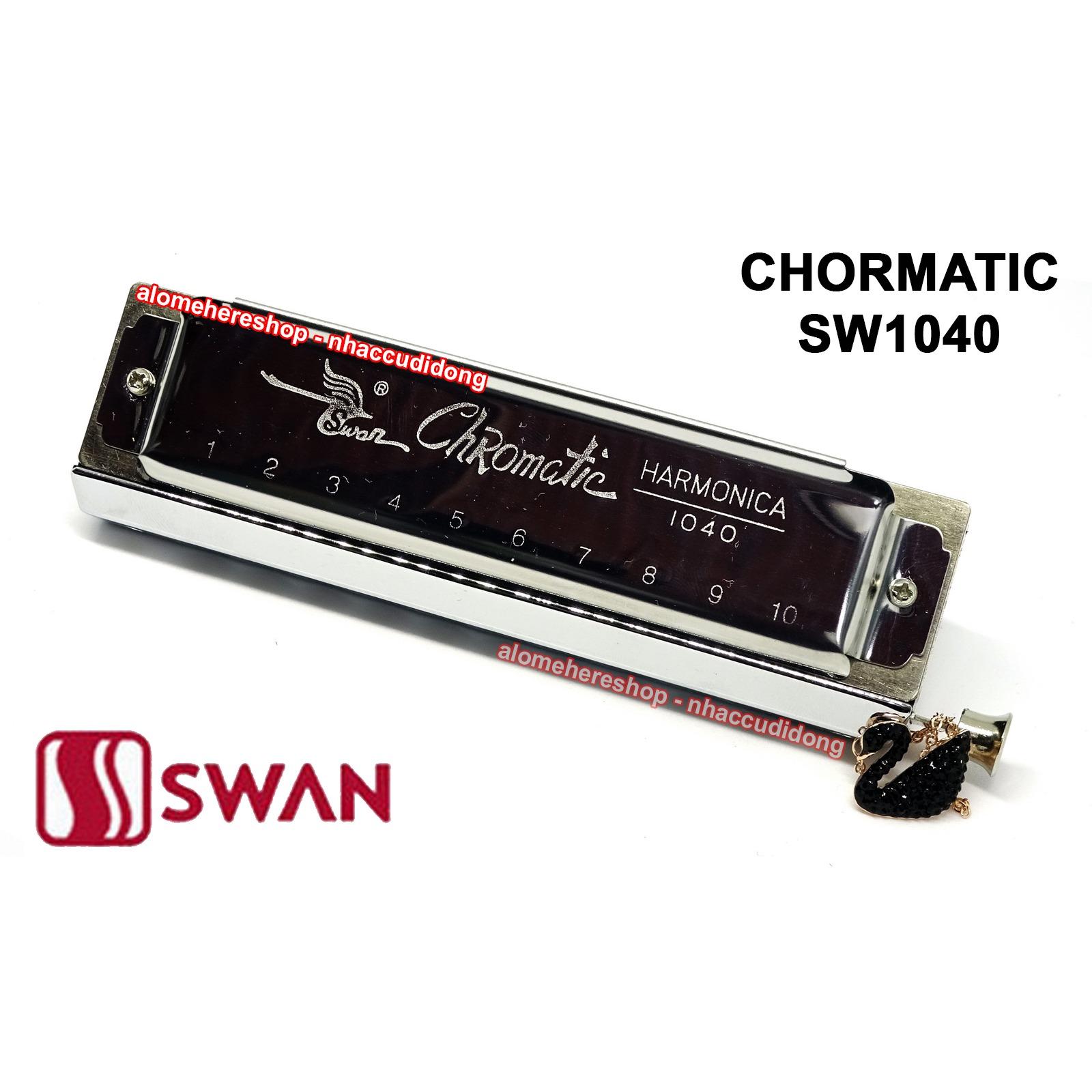 Kèn harmonica chromatic Swan SW1040 (Bạc)