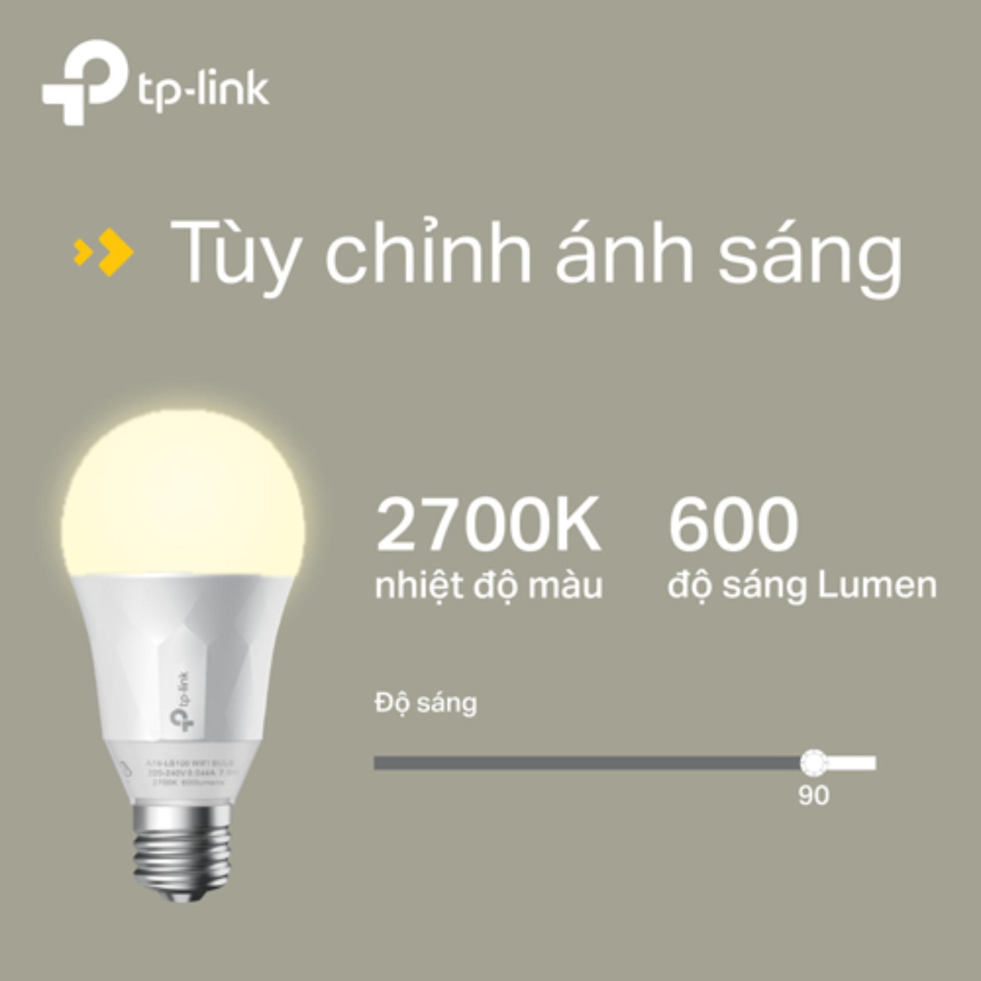 TP-Link LB100 Bóng đèn LED Wifi thông minh có thể điều chỉnh ánh sáng, Hãng phân phối chính thức