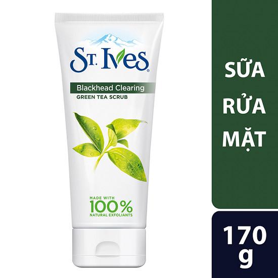 [HCM]Sữa Rửa Mặt Sạch Mụn Đầu Đen St.Ives Trà Xanh (170g)