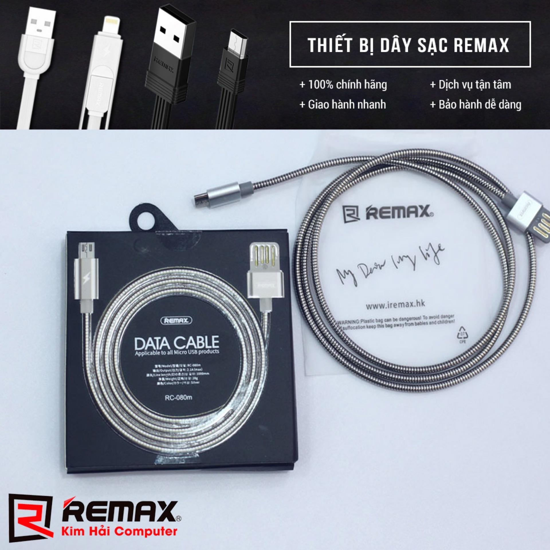CÁP SẠC REMAX RC-080M MICRO USB (Bạc) - Kim Hải Computer