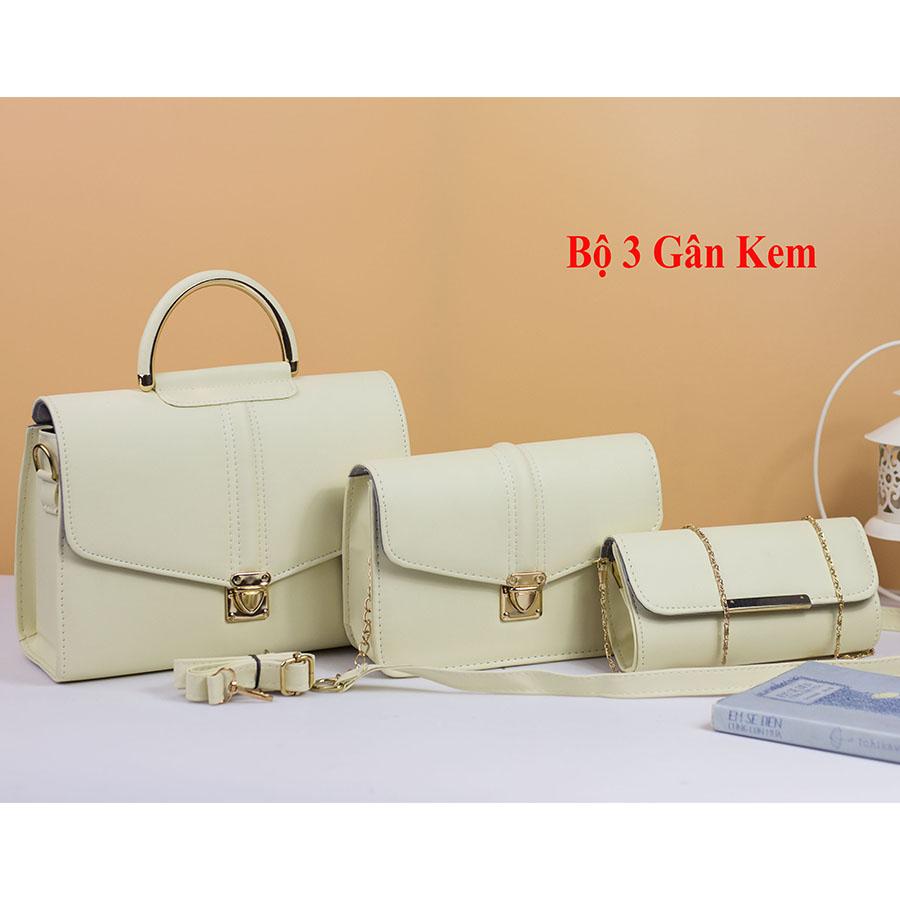 [Hằng Nga] Combo 3 Túi Xách Nữ  Khóa Bấm Sang Trọng