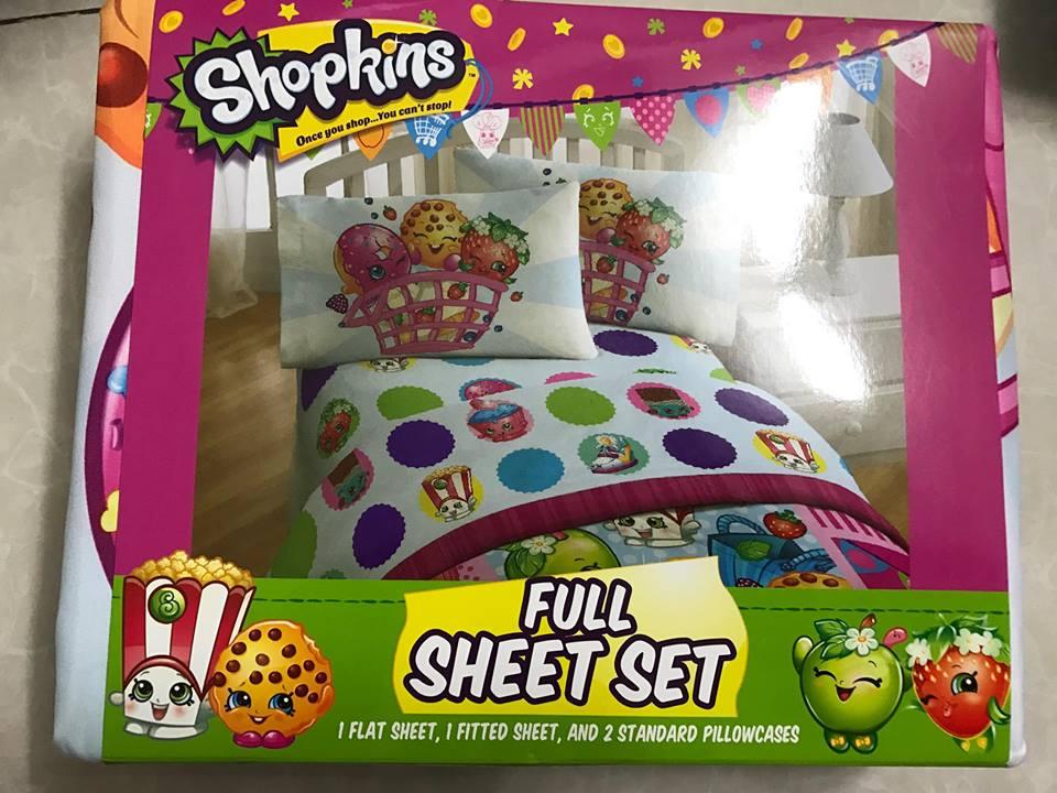 BỘ DRAP 4 MÓN SHOPKINS CHO BÉ YÊU