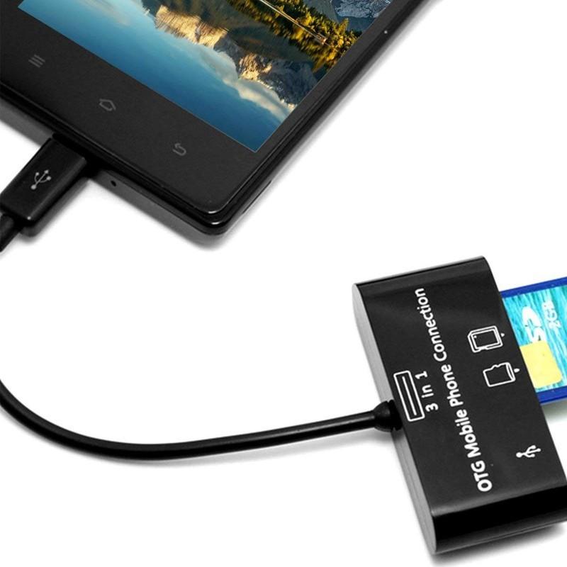 Đầu đọc thẻ Android + Hub OTG 3 trong 1