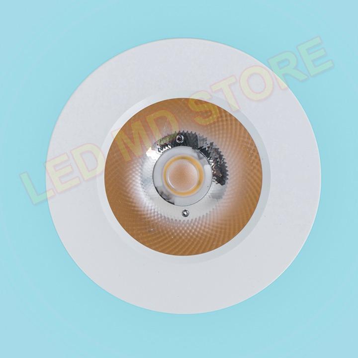 Bộ 5 Đèn led ốp nổi Tròn COB vỏ trắng ánh sáng vàng 10W