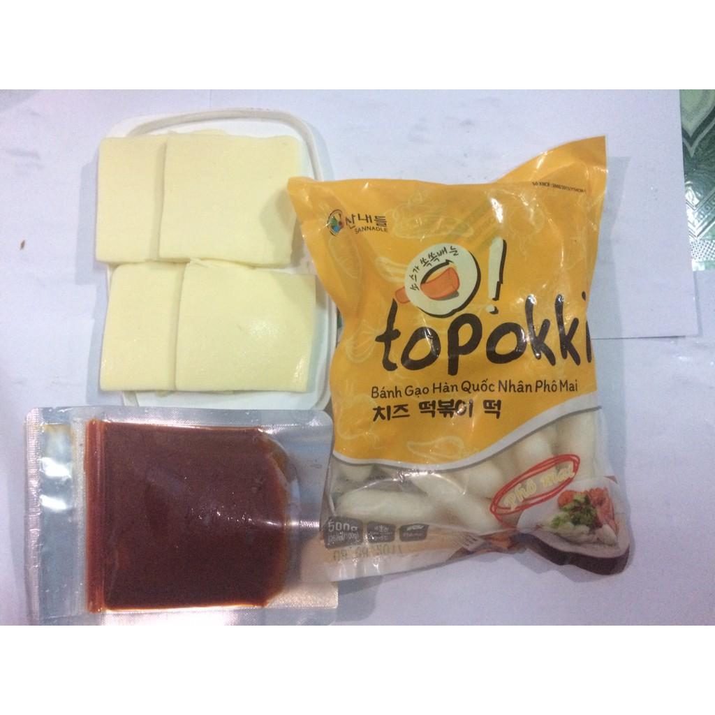 ( mua 1 được 3)combo tobokki nhân phô mai kèm 100g sốt kèm 100g Phô mai Mozzarella. - doanvat_hangduong
