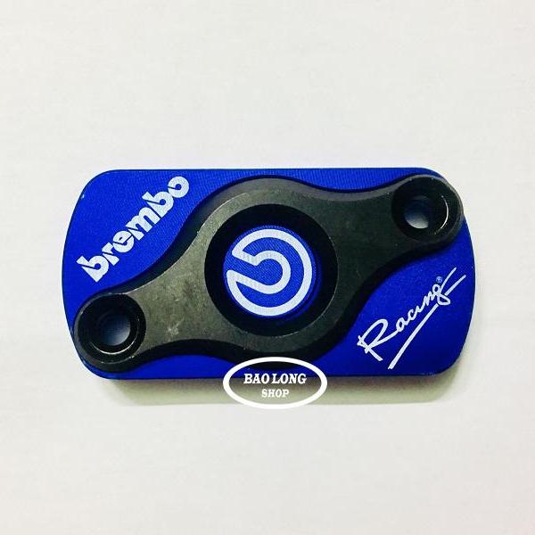 Nắp bình dầu Racing trang trí cho xe máy (màu Xanh)