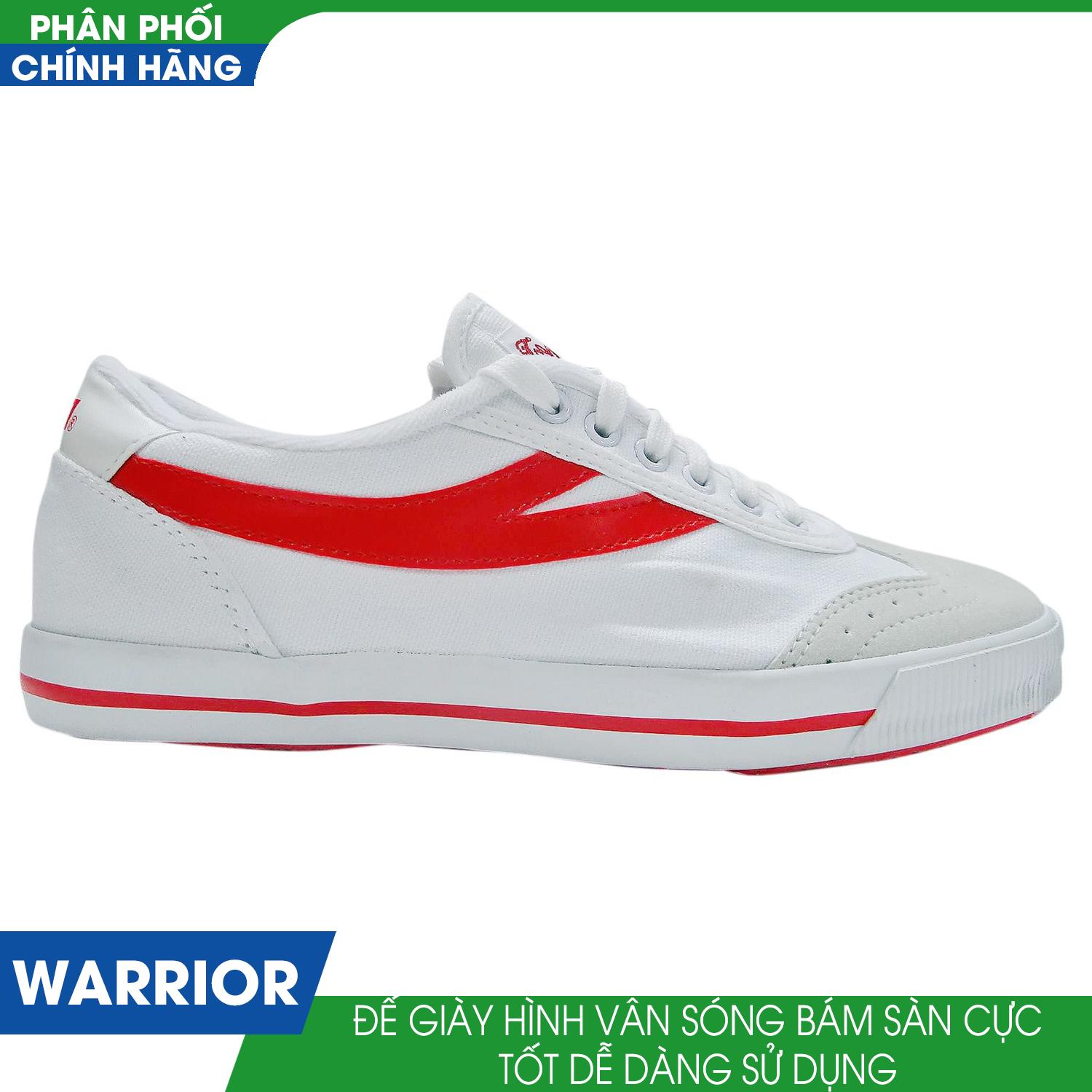 Giày thể thao nam Warrior W23 (Trắng Đỏ)