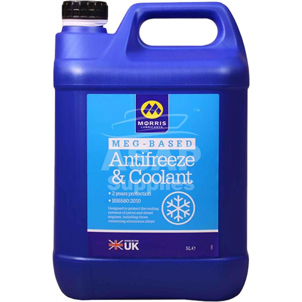 Nước làm mát động cơ ô tô (màu xanh dương) Morris MEG Antifreeze & Coolant Can 5L