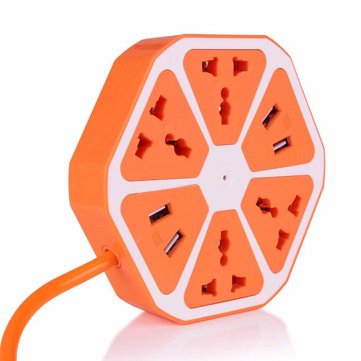 Ổ cắm điện đa năng có cổng usb hình trái cam