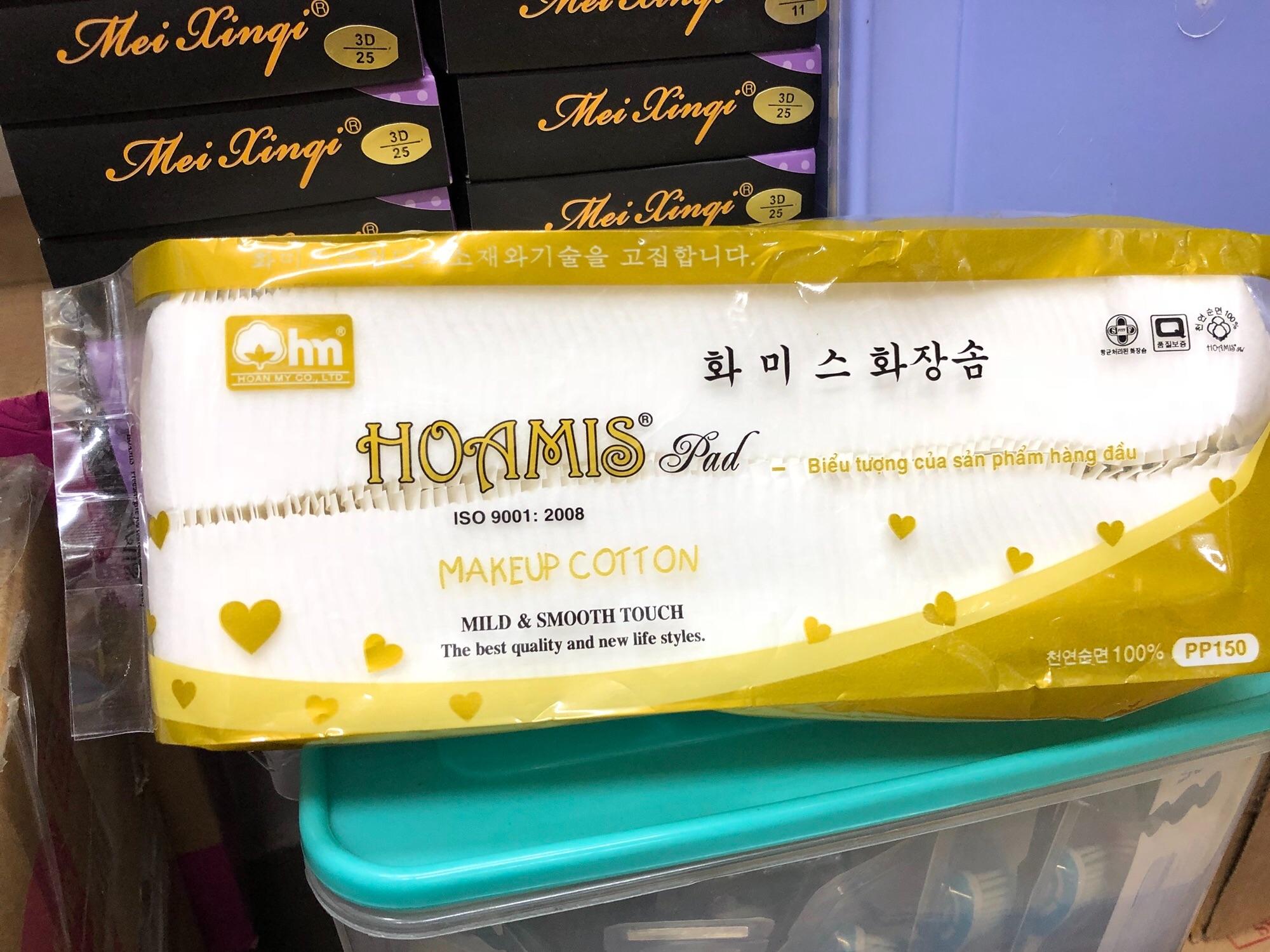 Bông tẩy trang Hoamis ( 150 miếng )
