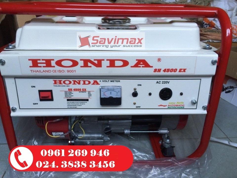 Máy phát điện Honda SH 4500EX (3.5kw, chạy xăng, đề nổ)