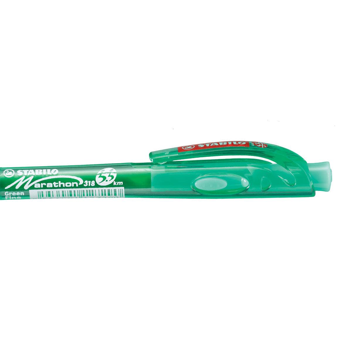 Bút bi STABILO Marathon BP318F (Xanh biển, Đen, Đỏ, Hồng, Xanh lá, Tím)