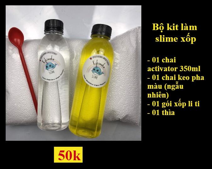 Bộ kit làm slime mây + combo phụ kiện trang trí (miễn phí ship toàn quốc)