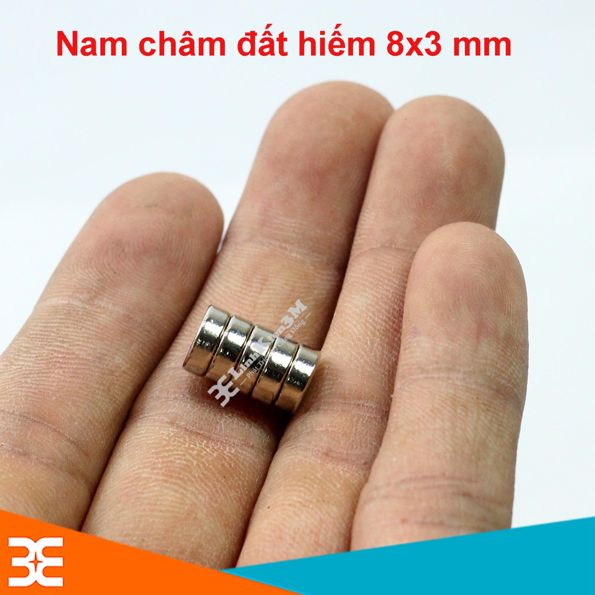 Bộ 5 Viên Nam Châm Đất Hiếm 8x3mm ( từ tính hút cực mạnh)