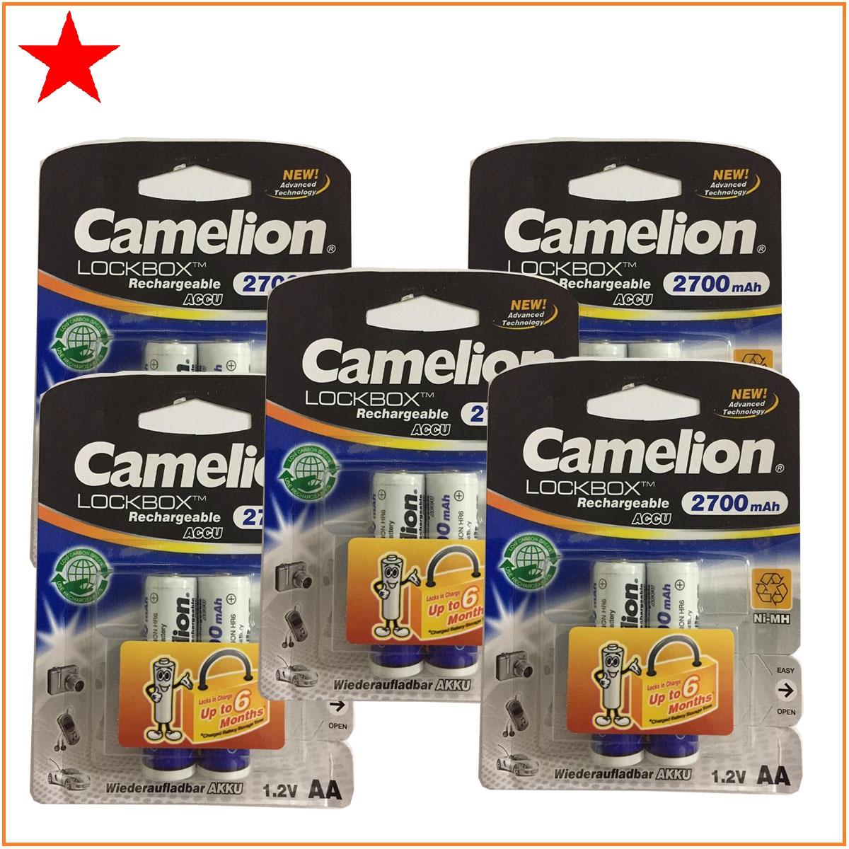 Combo 10 vỉ pin sạc AA Camelion 2700mAh (1 vỉ 2 viên)