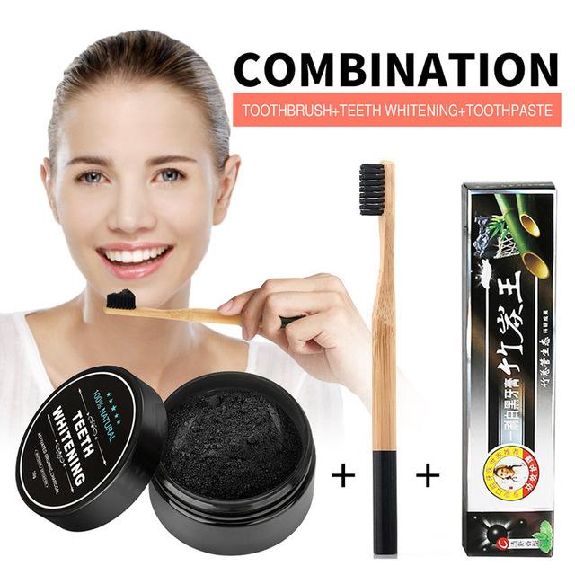 Bột tẩy trắng răng than hoạt tính teeth whitening