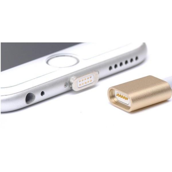 Cáp sạc nam châm 2 đầu cho đầu Micro USB  và Lightning siêu tiện dụng