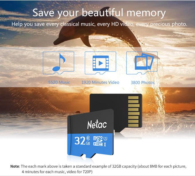 Thẻ nhớ camera Micro SD Netac 32gb,  Class 10 (Bảo hành 5 năm)