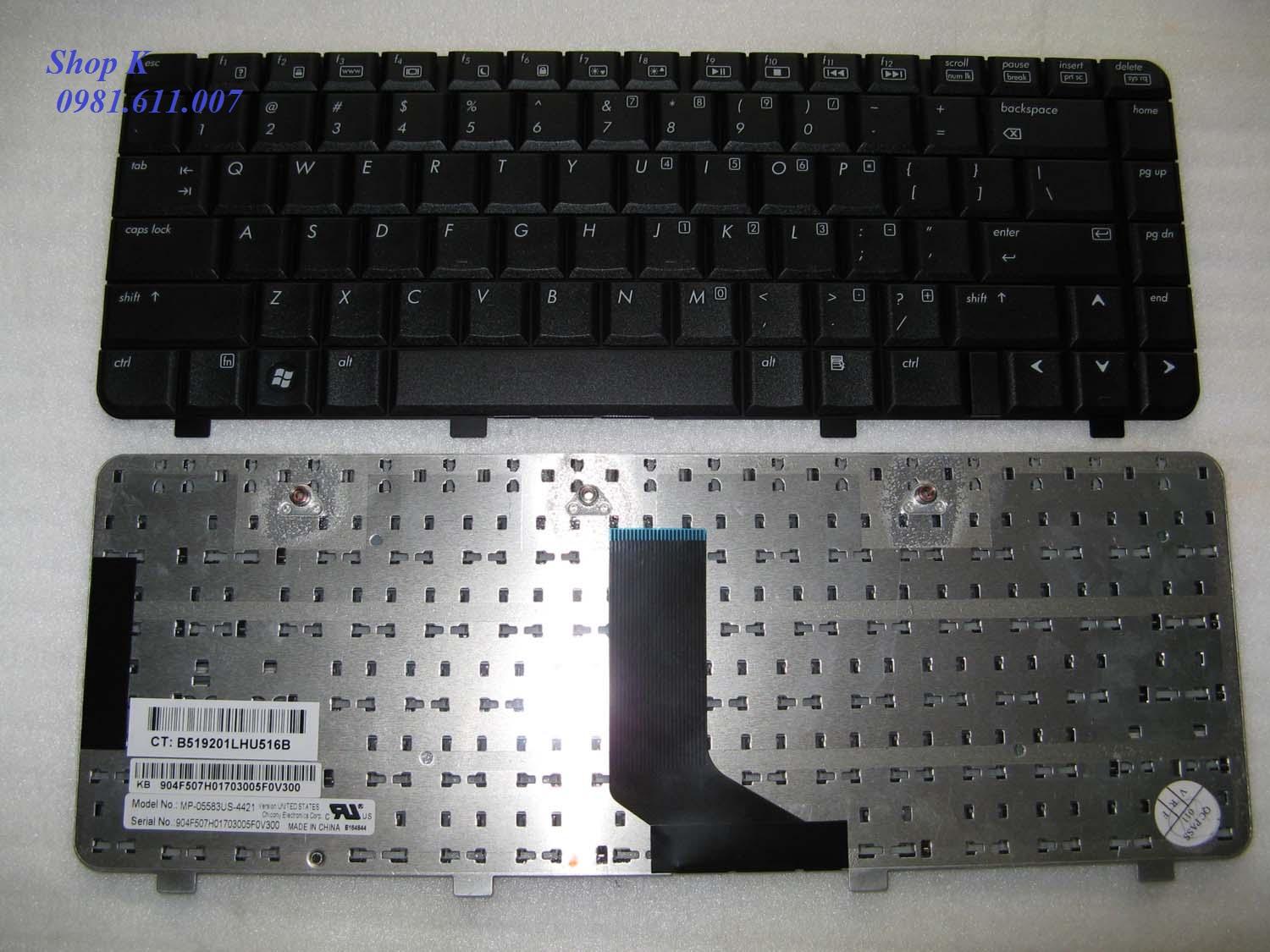Bàn Phím HP. DV3-2000 DV3-2003 (Màu Đen)