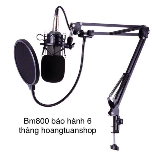 Micro thu âm BM800 và chân giá micro và lọc âm-