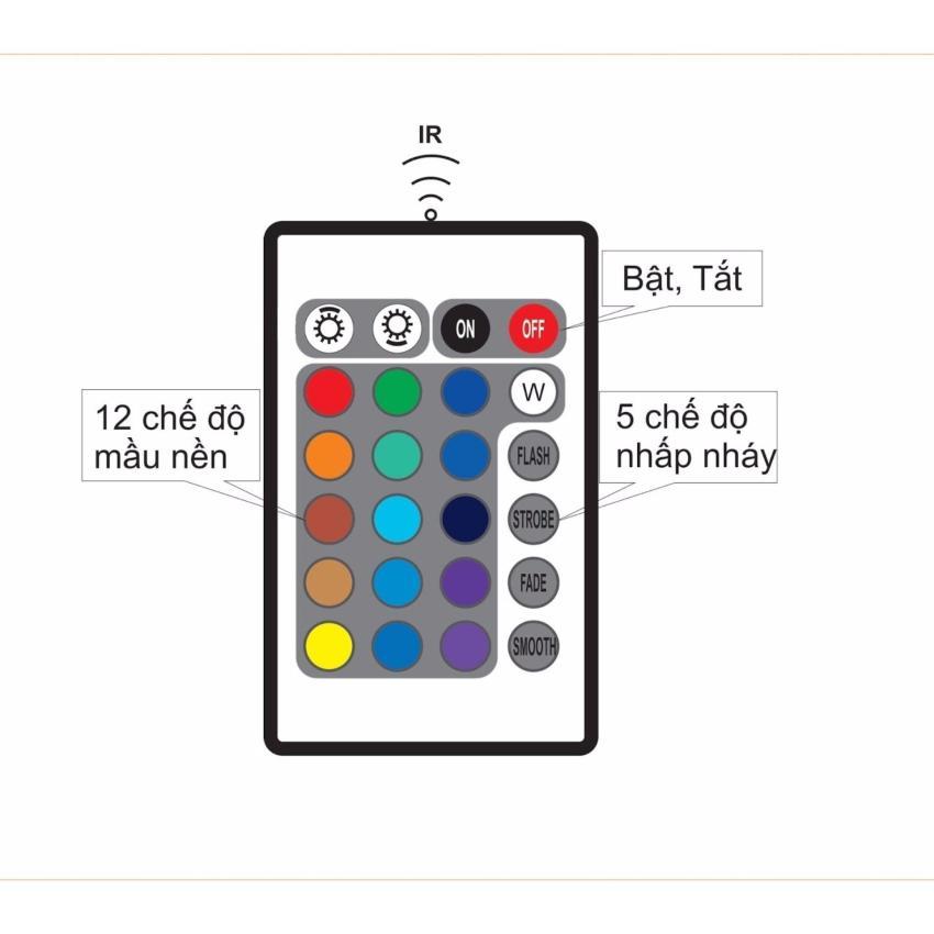  Đèn Led pha Star 10W đổi 7 màu có remote điều khiển