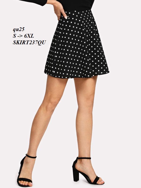 Skirt237qu chân váy chữ a chấm bi