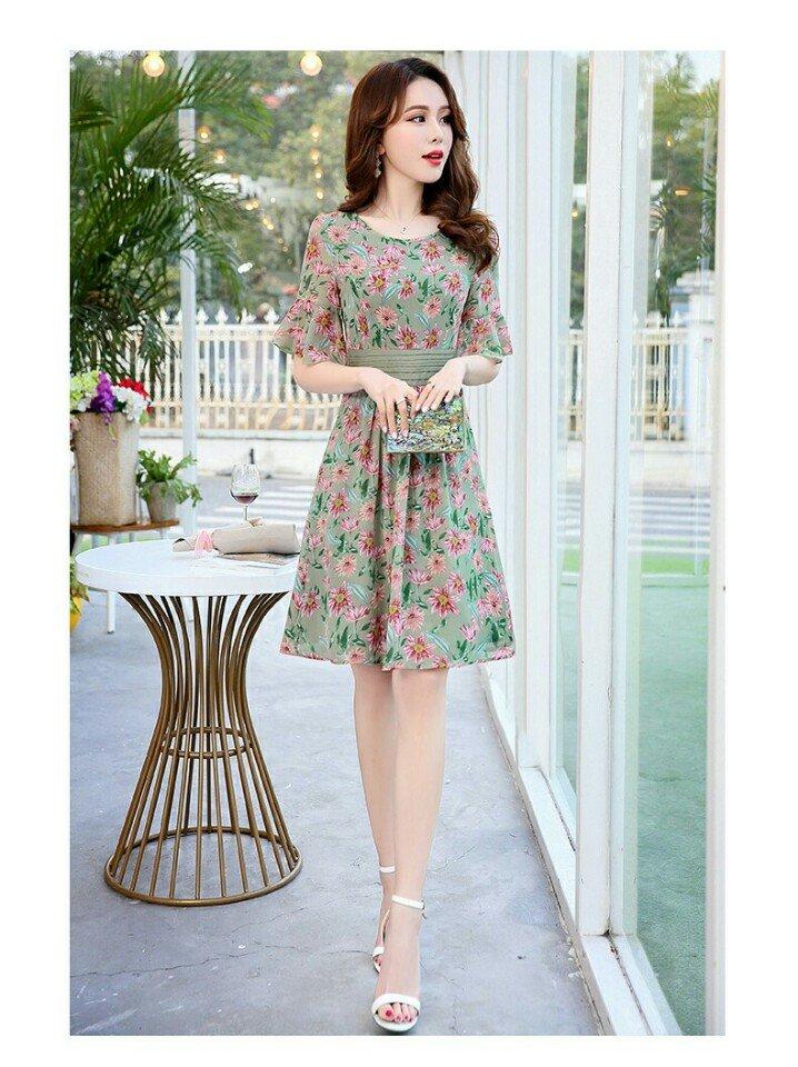 [HCM]  ĐẦM XÒE HOA ĐƠN GIẢNTHANH LỊCH BEYEU1688 - BY4336B