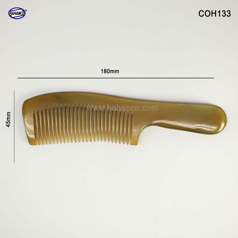 Lược sừng xuất Nhật - COH133 (Size: L - 18cm) Mẫu tiêu chuẩn - Horn Comb of HAHANCO - Lược sừng trâu