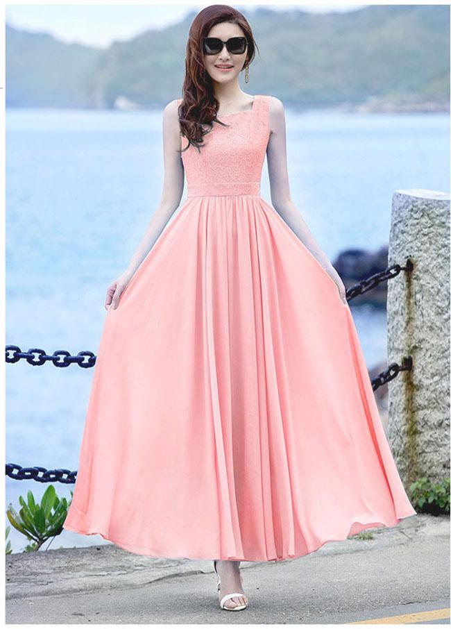 [HCM]ĐẦM MAXI PHỐI REN DUYÊN DÁNG - LV1751