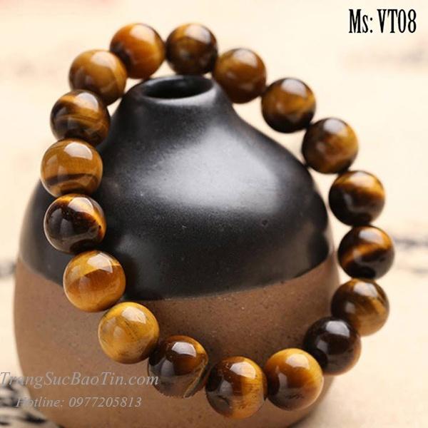 Vòng Đá mắt hổ Phong Thủy Mệnh Thổ - Bình an và may mắn