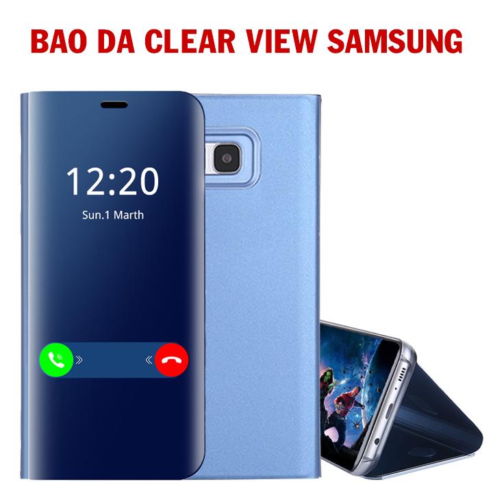 [HCM]Bao da clear view samsung S8 Plus (xanh coral)